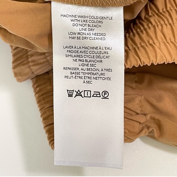 Anthropologie Pilcro Parachute Cargo Pant Nylon Bungee Hem Tan large NWT - Picture 5 of 13